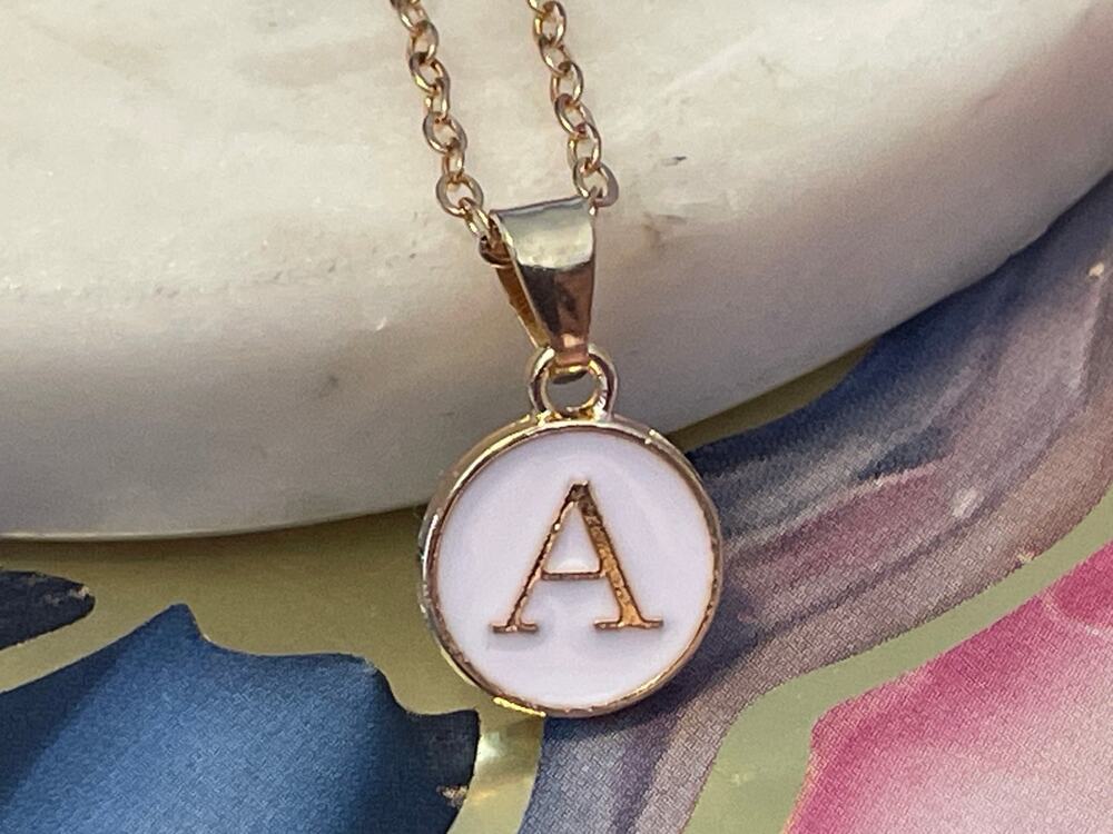 A Letter initial pendant necklace
